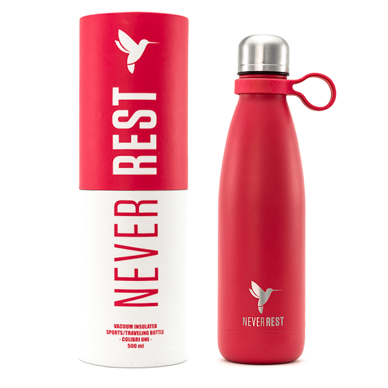 Vacuum Bottle - Raspberry Red - 500ml Vacuum Bottle, Sport Flasche, Yoga, Isolierflasche, Isolier Kanne, Fitness